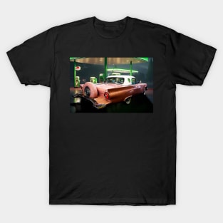 1957 Ford Thunderbird at the Old Gas Station T-Shirt